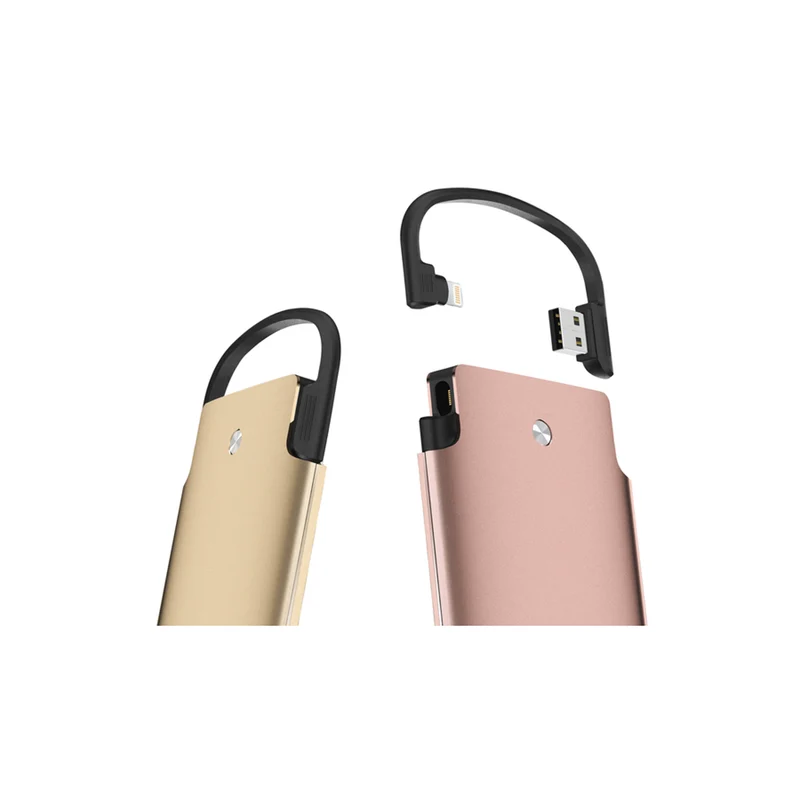 Zikko PowerBag, 6000 mAh iPhone og iPad powerbank, MFI Lightning cable, Gold