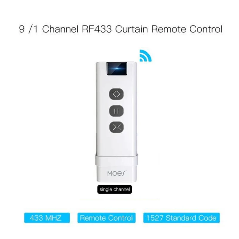 Moes Comando 1 canal RF433 para persiana, cortina, estores ou iluminação