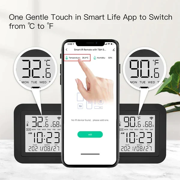 Moes Comando Universal Infravermelhos Inteligente com Sensor de temperatura e humidade Smart Wifi