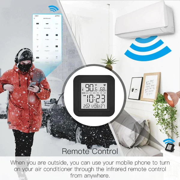 Moes Comando Universal Infravermelhos Inteligente com Sensor de temperatura e humidade Smart Wifi