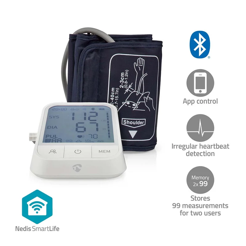 Nedis Aparelho de Pressão Arterial Bluetooth