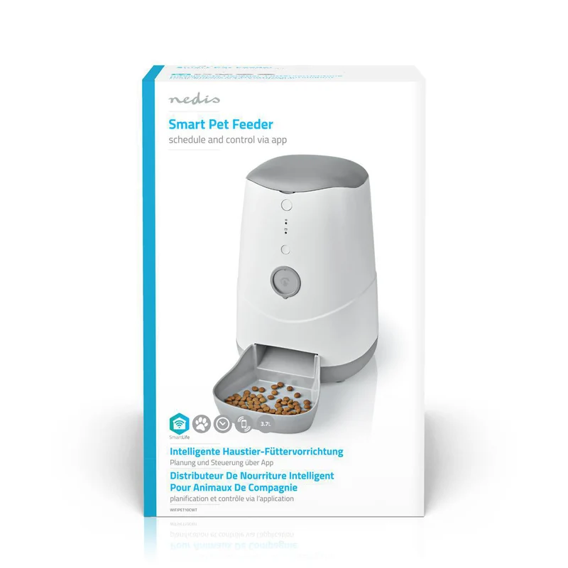 Nedis Dispensador de ração para animais de estimação Smart Wifi