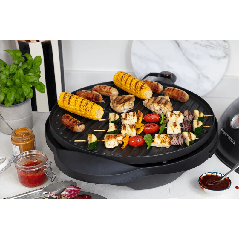 George Foreman Indoor/Outdoor Electric Grill, Black