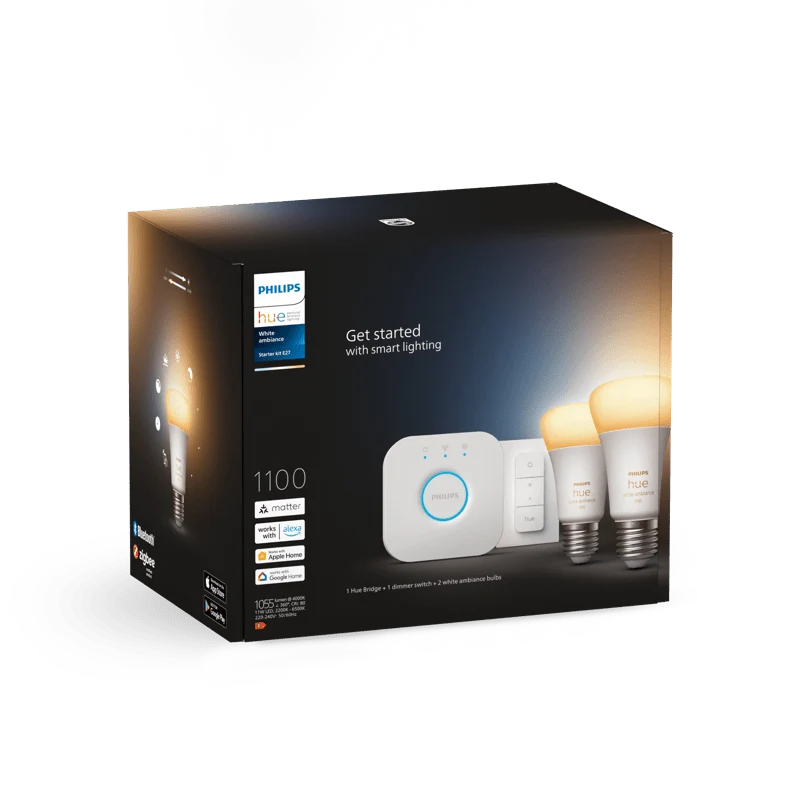 Philips Hue White Ambiance E27 Starter Kit