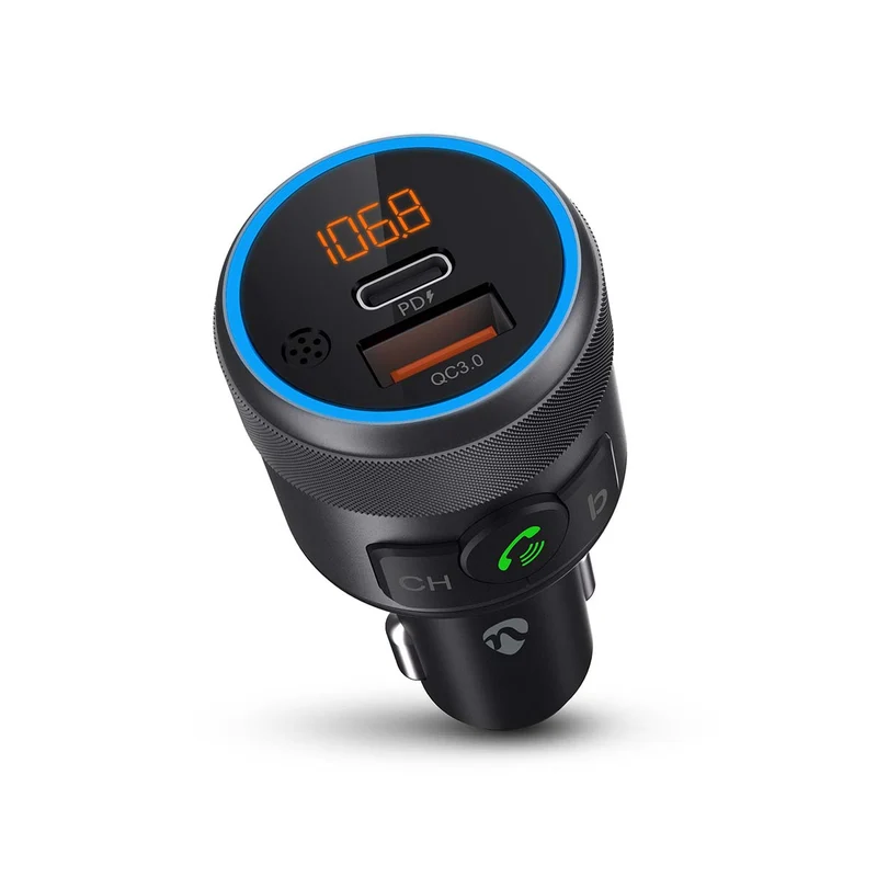FM-Audiotransmitter voor Auto Gefixeerd - Handenvrij bellen / Luidsprekerfunctie - 1.00"