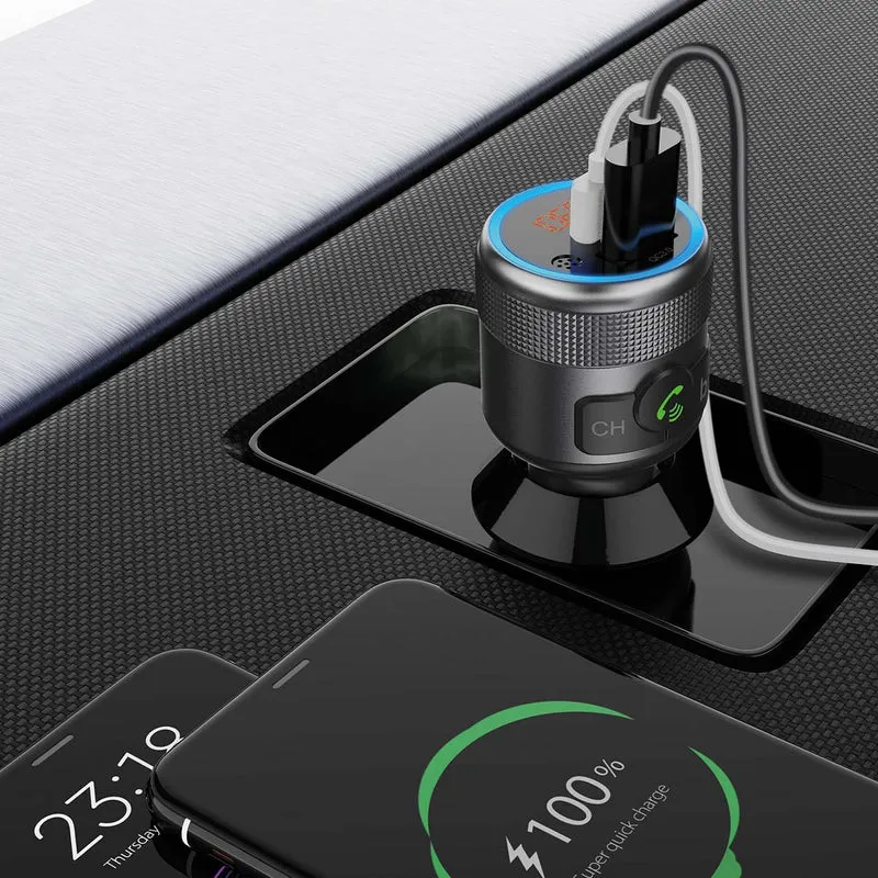 FM-Audiotransmitter voor Auto Gefixeerd - Handenvrij bellen / Luidsprekerfunctie - 1.00"