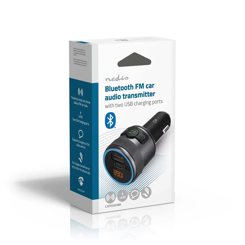 FM-Audiotransmitter voor Auto Gefixeerd - Handenvrij bellen / Luidsprekerfunctie - 1.00"