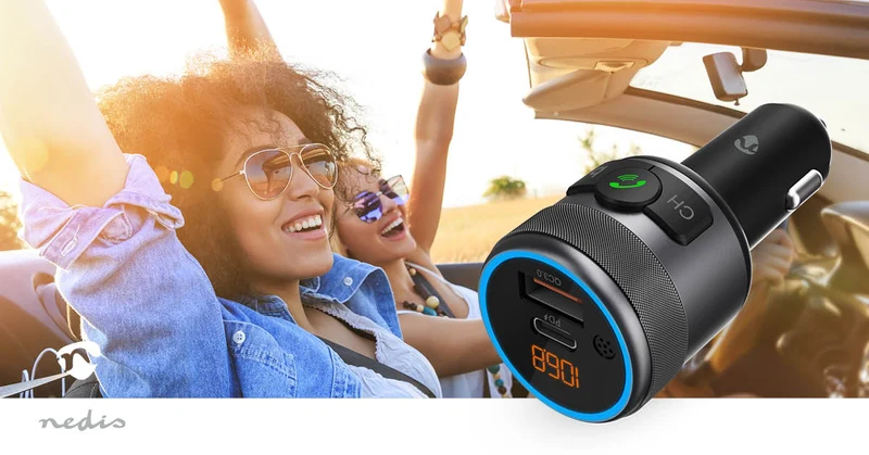 FM-Audiotransmitter voor Auto Gefixeerd - Handenvrij bellen / Luidsprekerfunctie - 1.00"