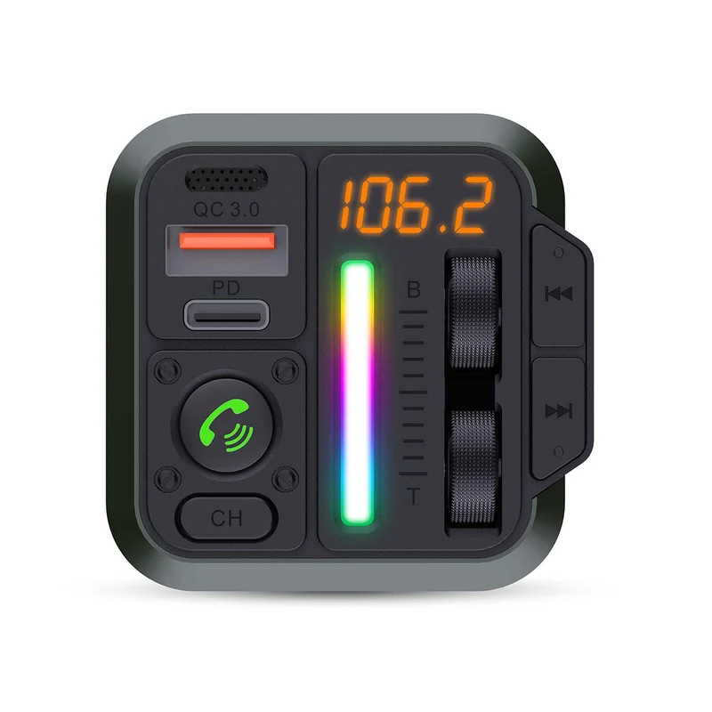 FM-Audiotransmitter voor Auto Gefixeerd - Handenvrij bellen / Luidsprekerfunctie - 1.00"
