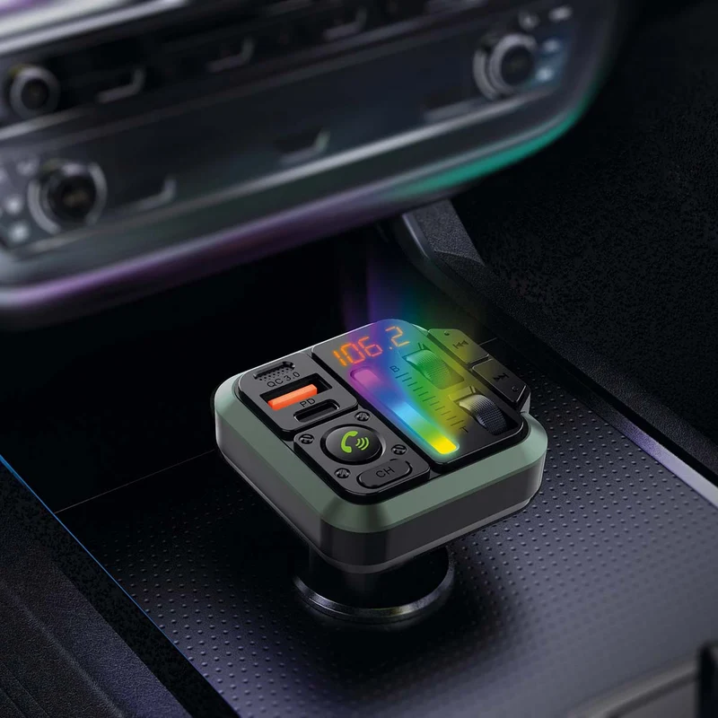 FM-Audiotransmitter voor Auto Gefixeerd - Handenvrij bellen / Luidsprekerfunctie - 1.00"