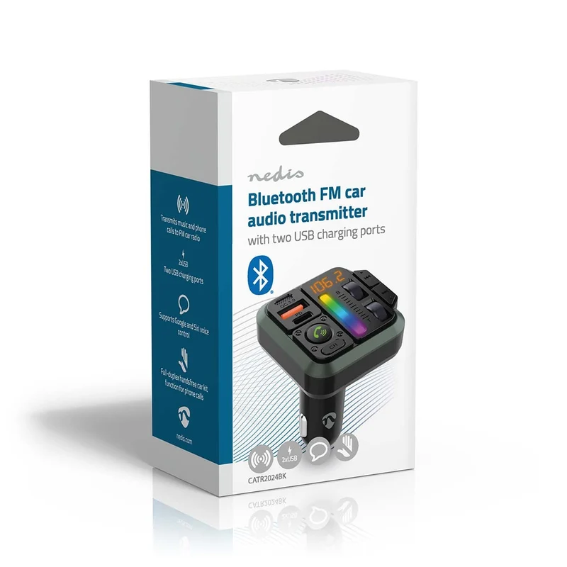 FM-Audiotransmitter voor Auto Gefixeerd - Handenvrij bellen / Luidsprekerfunctie - 1.00"
