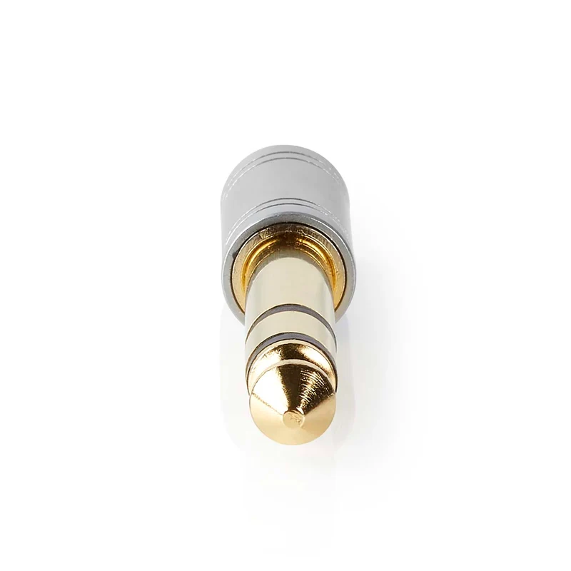 Stereo-Audioadapter 6,35 mm Male - 3,5 mm Female - Verguld
