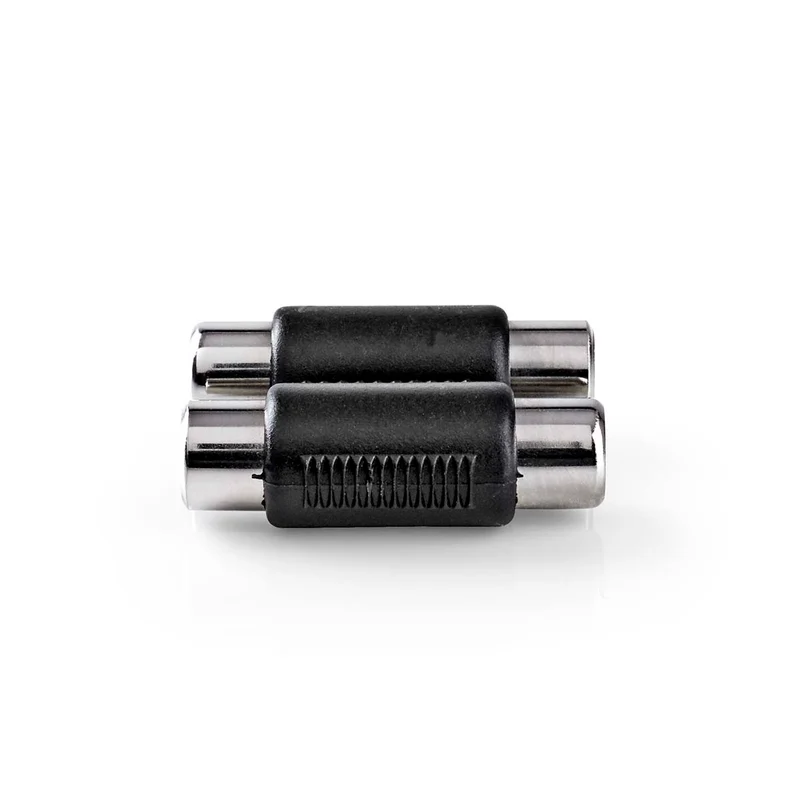 Stereo-Audioadapter 2x RCA Female - 2x RCA Female - Vernikkeld
