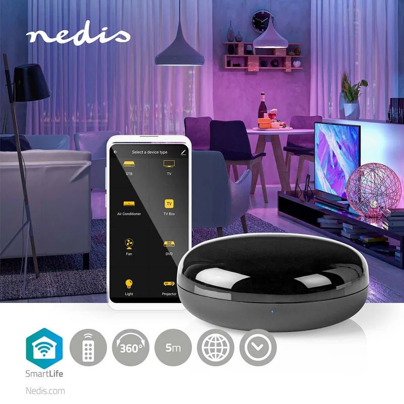 Nedis Comando Universal IR Wifi 5 metros de alcance