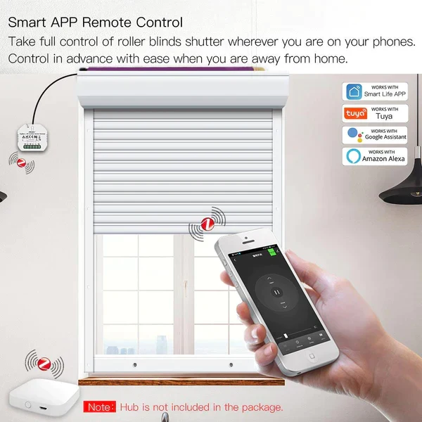 Moes Módulo Interruptor de Estores / persiana / cortina - Smart Zigbee + RF433