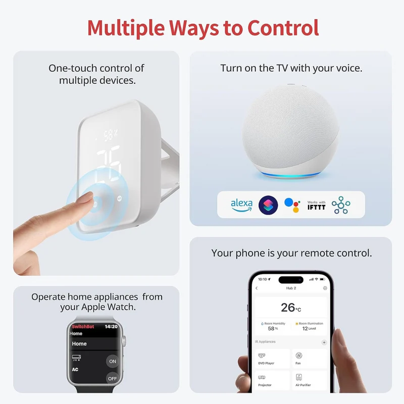 Switchbot Hub 2 - Hub 4 em 1: Todos os dispositivos Switchbot para Matter