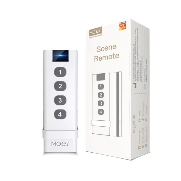 Moes Comando de cenários 4 botões SmartLife Tuya Zigbee