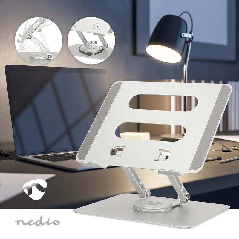 Notebookstandaard 17" - Opvouwbaar - 360 graden draaibaar