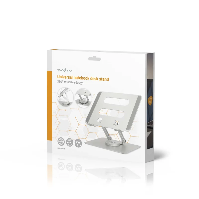 Notebookstandaard 17" - Opvouwbaar - 360 graden draaibaar