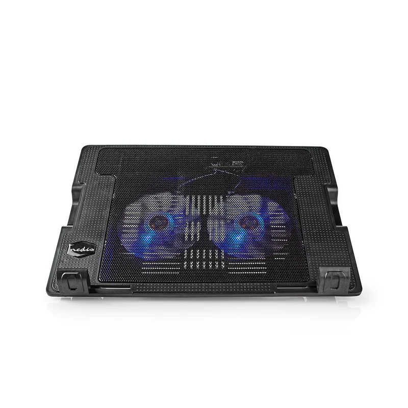 Notebookstandaard Aantal ventilatoren: 2 - USB Gevoed - Aantal standen: 4
