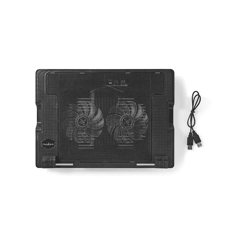 Notebookstandaard Aantal ventilatoren: 2 - USB Gevoed - Aantal standen: 4