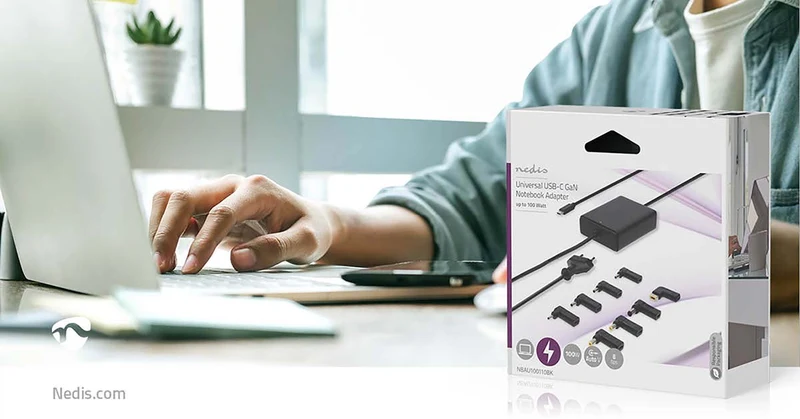 Notebook-Adapter GaN - 65W - 5 / 9 / 12 / 15 / 20 V DC