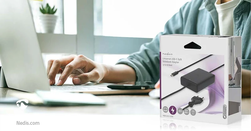 Notebook-Adapter GaN - 45W - 5 / 9 / 12 / 15 / 20 V DC
