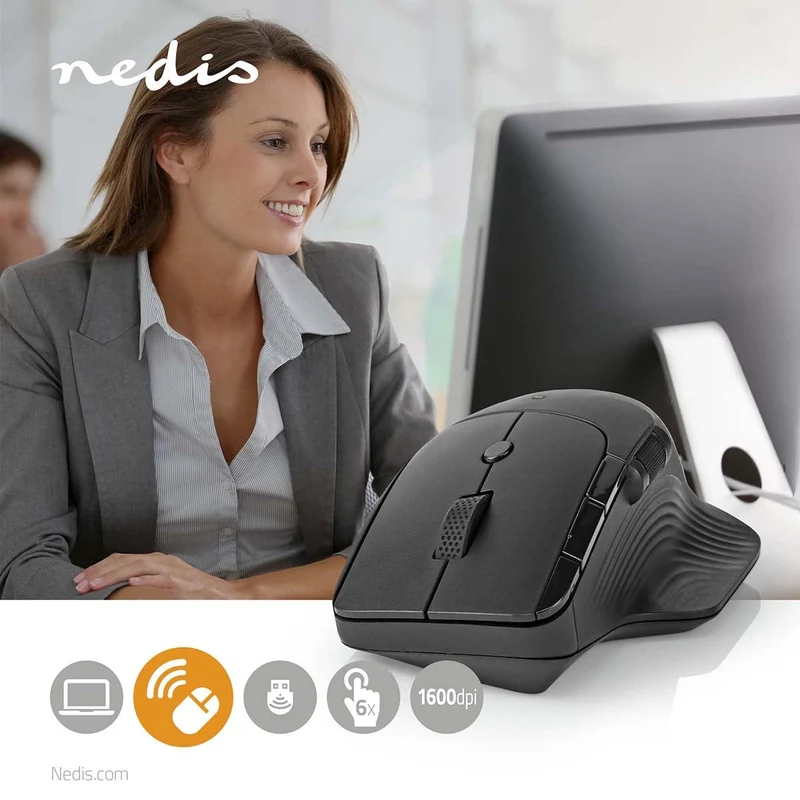 Muis Draadloos - 800 / 1200 / 1600 dpi - Instelbare DPI