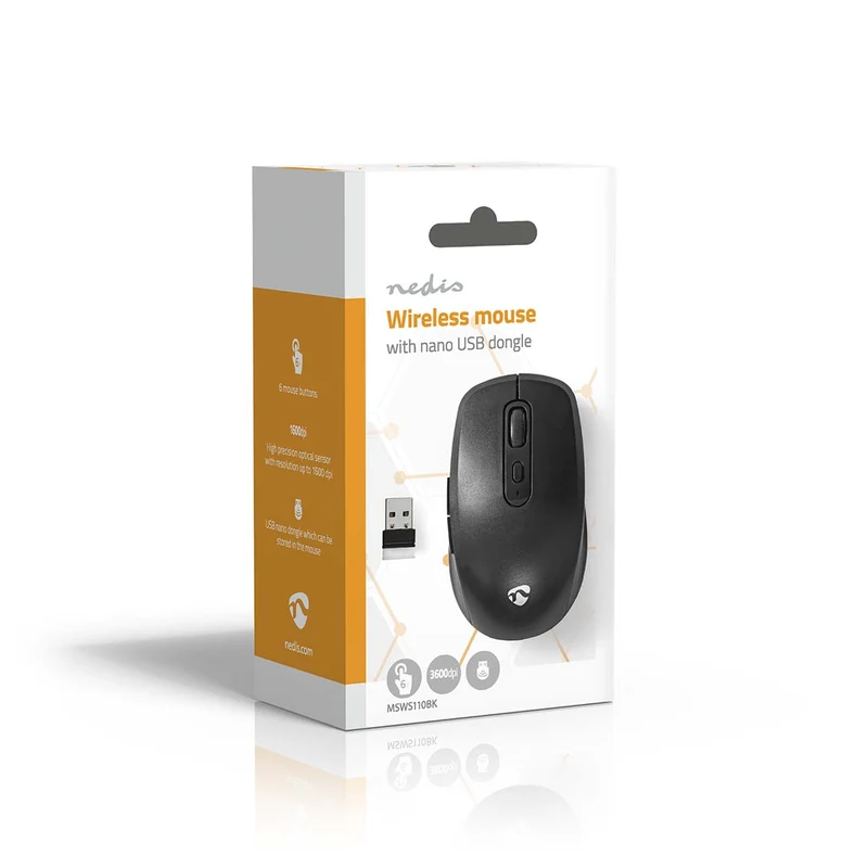 Muis Draadloos - 800 / 1200 / 1600 dpi - Instelbare DPI