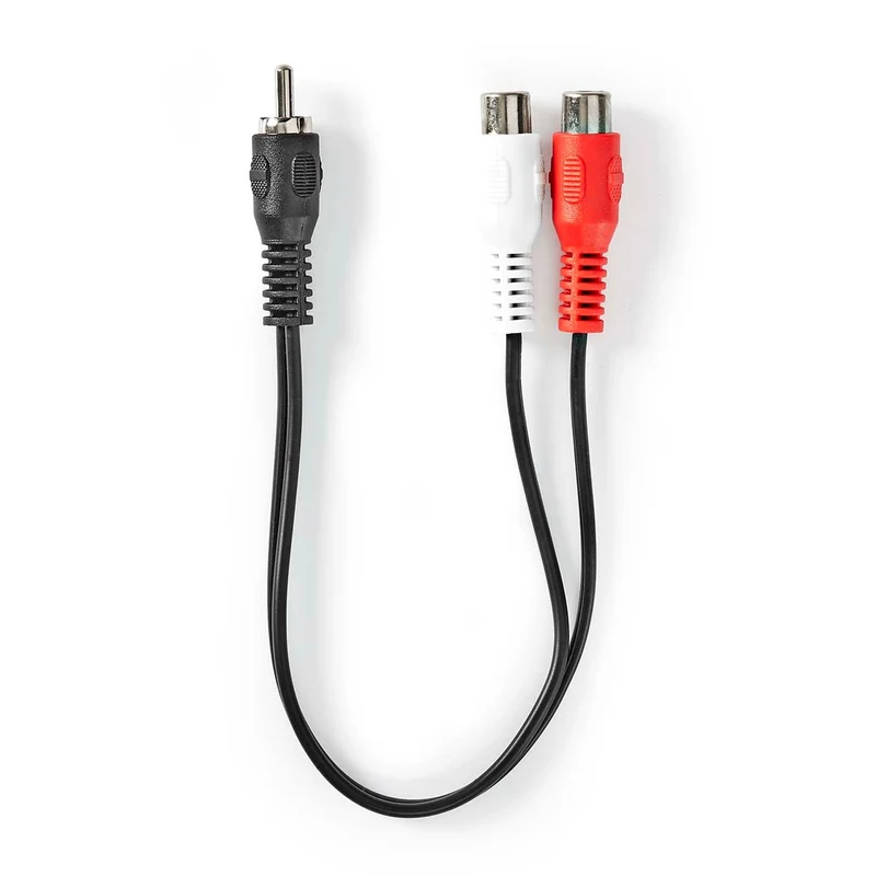 Subwoofer-Kabel RCA Male - 2x RCA Female - Vernikkeld