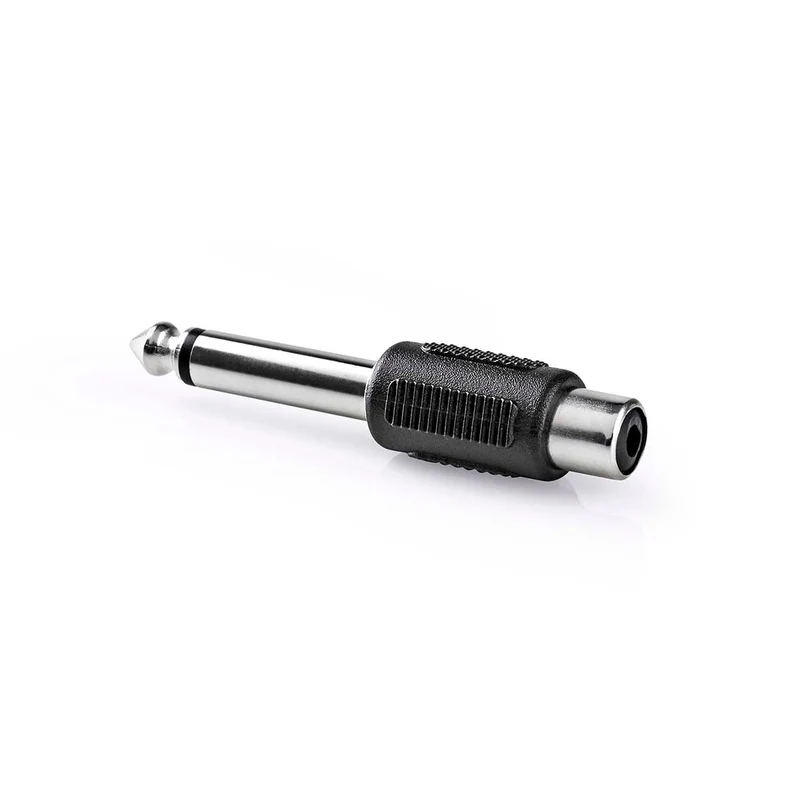 Mono-Audioadapter 6,35 mm Male - RCA Female - Vernikkeld