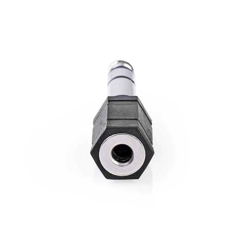 Stereo-Audioadapter 6,35 mm Male - 3,5 mm Female - Vernikkeld