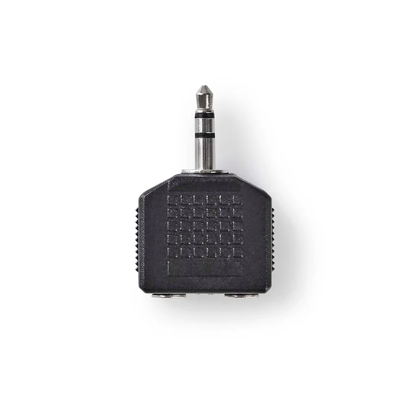 Stereo-Audioadapter 3,5 mm Male - 2x 3,5 mm Female - Vernikkeld