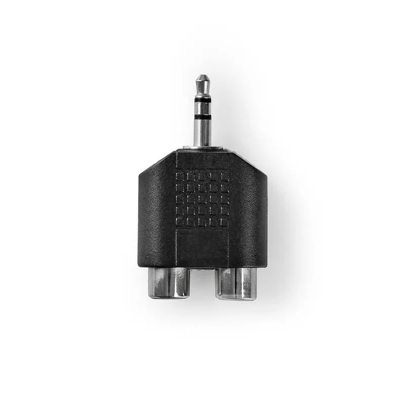 Stereo-Audioadapter 3,5 mm Male - 2x RCA Female - Vernikkeld