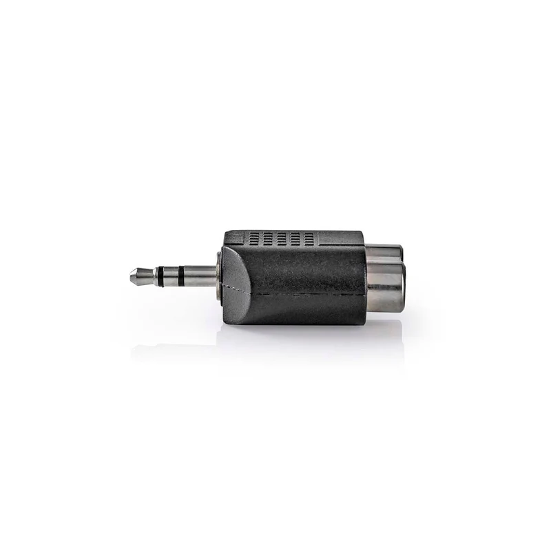 Stereo-Audioadapter 3,5 mm Male - 2x RCA Female - Vernikkeld