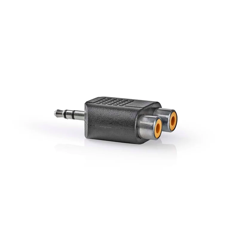 Stereo-Audioadapter 3,5 mm Male - 2x RCA Female - Vernikkeld