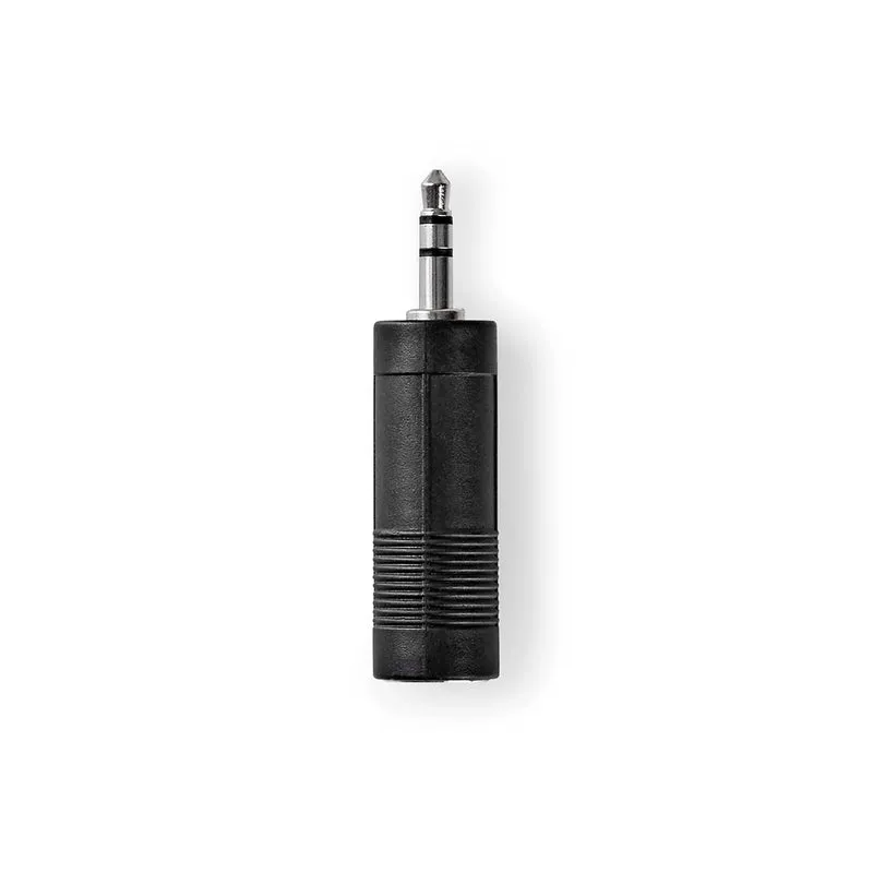 Stereo-Audioadapter 3,5 mm Male - 6,35 mm Female - Vernikkeld