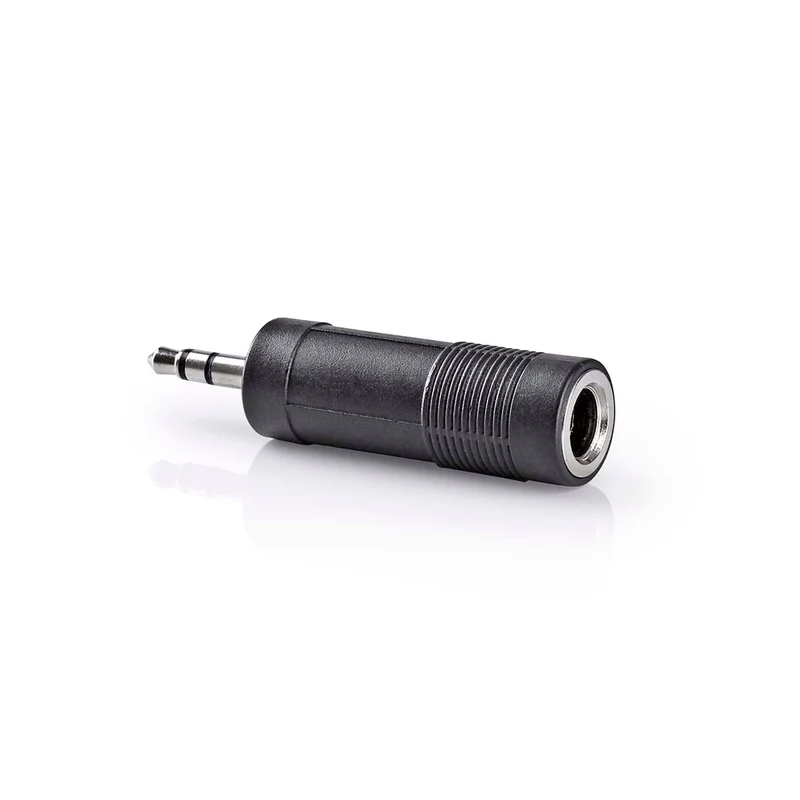 Stereo-Audioadapter 3,5 mm Male - 6,35 mm Female - Vernikkeld