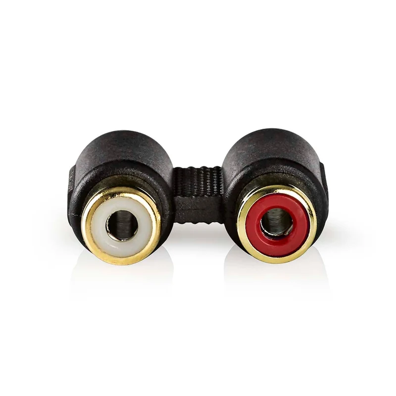 Stereo-Audioadapter 2x RCA Female - 2x RCA Female - Verguld