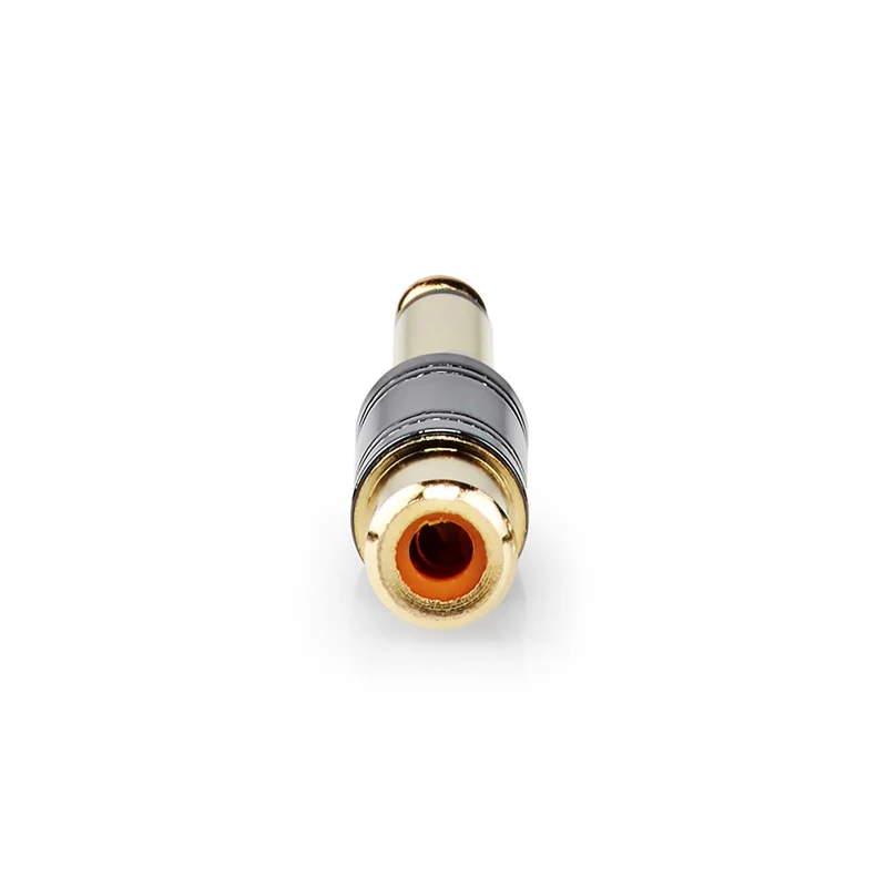 Mono-Audioadapter 6,35 mm Male - RCA Female - Verguld