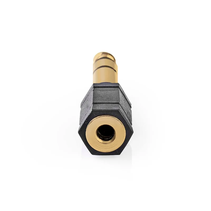 Stereo-Audioadapter 6,35 mm Male - 3,5 mm Female - Verguld