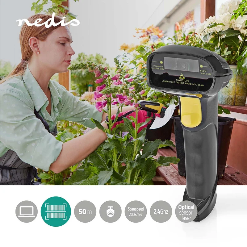 Barcodescanner Laser - Draadloos - 1D Lineair