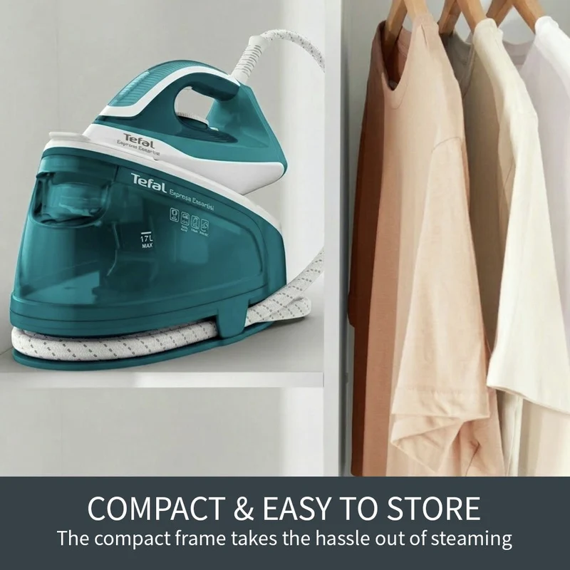 Tefal Express Easy SV6131E0 Steam Iron 2200W, Blue/White