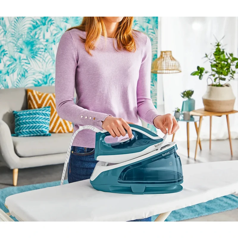 Tefal Express Easy SV6131E0 Steam Iron 2200W, Blue/White