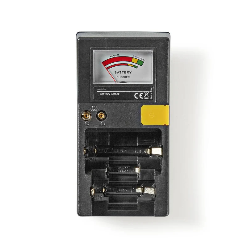 Batterijtester 9V - AA - AAA - Button Cell - C - D - Zwart