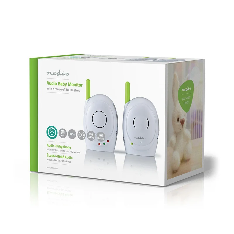 Babyfoon FHSS (Frequency-Hopping Spread Spectrum) - Met terugspreekfunctie - Batterij Gevoed / Netvoeding
