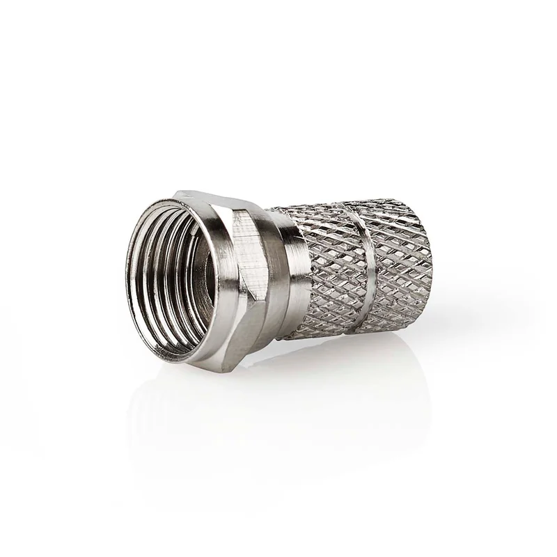 F-Connector Recht - Male - Vernikkeld