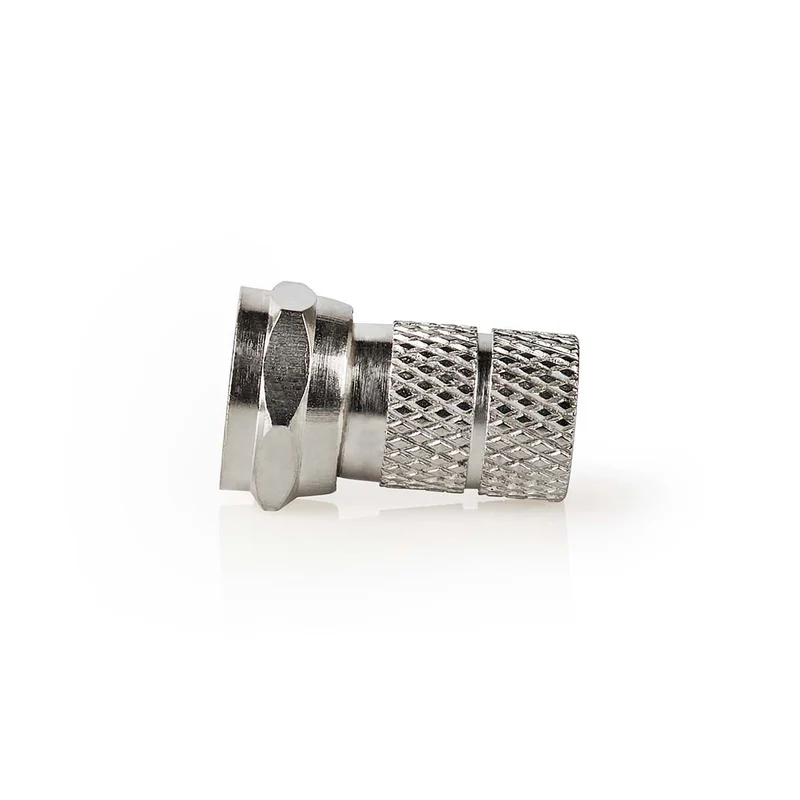 F-Connector Recht - Male - Vernikkeld