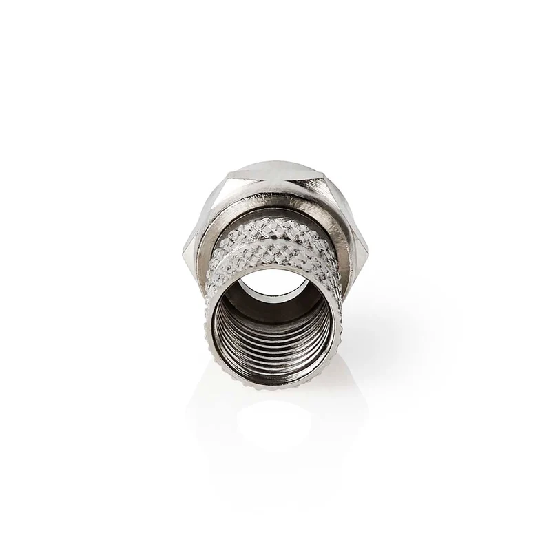 F-Connector Recht - Male - Vernikkeld