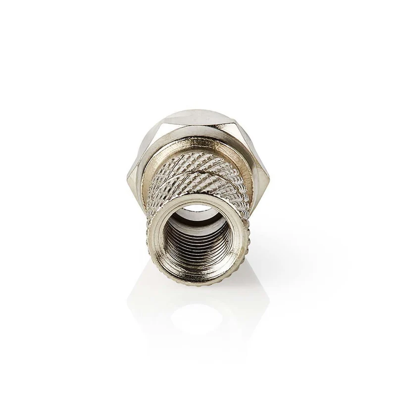 F-Connector Recht - Male - Vernikkeld
